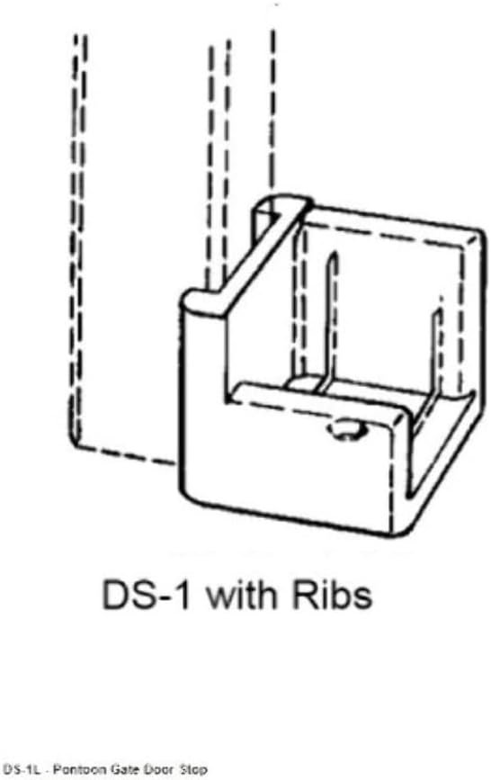 T. H. Marine DS-1L-DP Pontoon Door Stop - Left Hinge