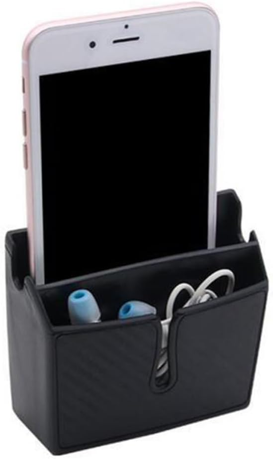 Healifty Double Layer Car Storage Box PVC Organizer for Phone and Cards