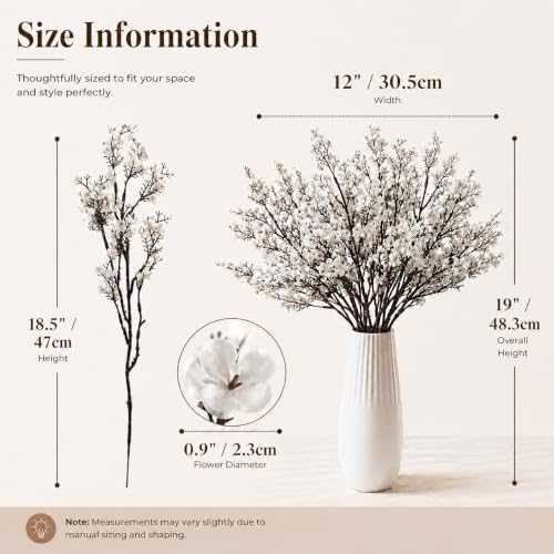 Image of Mandy's 6 Bundles Artificial White Baby's Breath Flowers