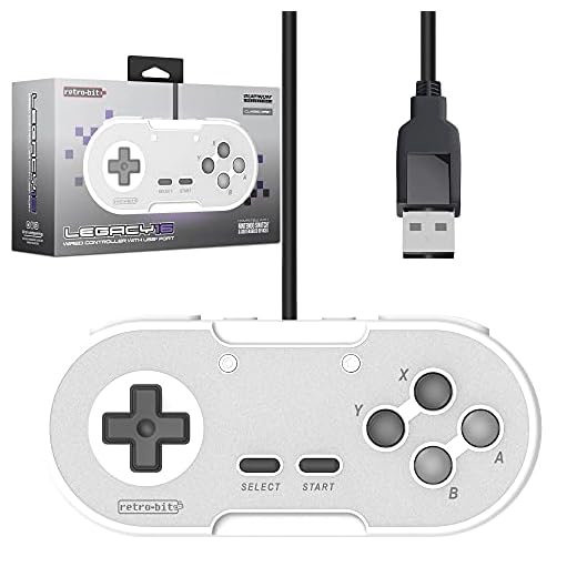 Retro-Bit Legacy 16 Controller USB cablato per interruttore, PC, MacOS, RetroPie, Raspberry Pi - Grey - - Nintendo Switch