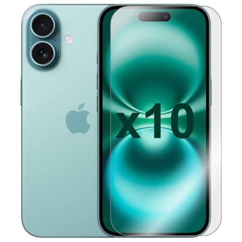 Verre trempé iPhone 16 lot de 10 films protecteurs pour toute la famille