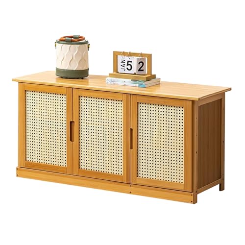 Banc à chaussures en bois avec portes pour couloir d'entrée et chambre