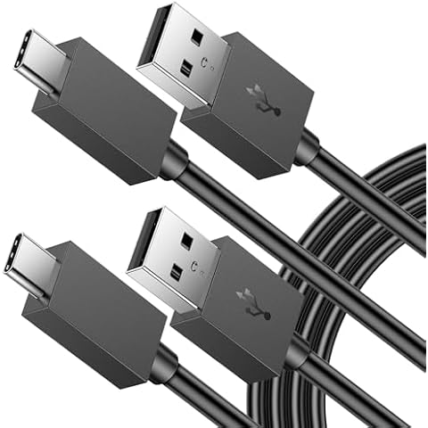 PS5 Controller Charger – 2 Pack 5FT OEM Original 3A Fast Charging Cable USB A to Type C Data Cord Wire Accessories for Playstation 5 DualSense, Xbox Series S X Core, Elite Series 2, Switch Controller Cover