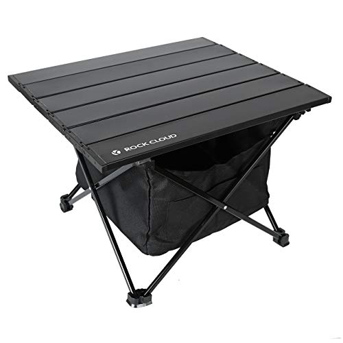 Rock Cloud Portable Camping Table Ultralight Aluminum Camp Table with Storage Bag Folding Beach Table for Camping Hiking Backpacking Outdoor Picnic