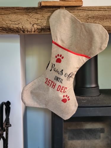 Decsee Pet Christmas Stocking - Dogs (Bone shaped) Paws Off until 25th Dec!