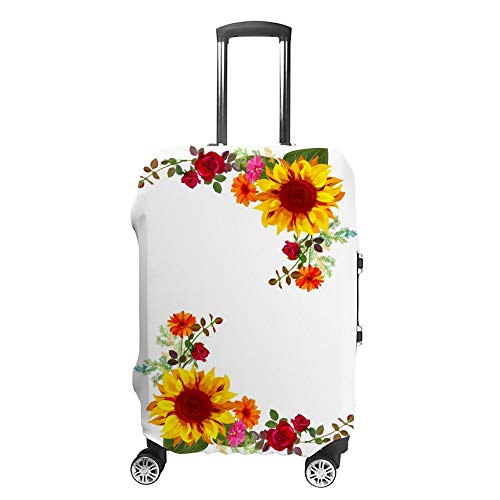Housse de transport CHEHONG motif tournesols pour valise de 18 à 32 pouces