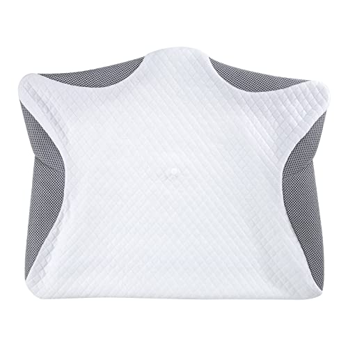 HOMCA Housse de Oreiller Taie d'oreiller de Remplacement pour HOMCA-PL02 Oreiller 60x40x11/13cm, Lavable en Machine, Respirant, Gris
