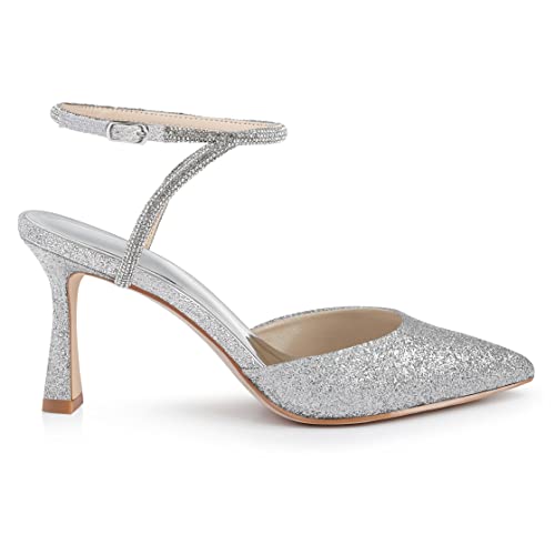 La mejor comparación de Zapatos tacón plateados disponible en línea. 15 Imagen adicional