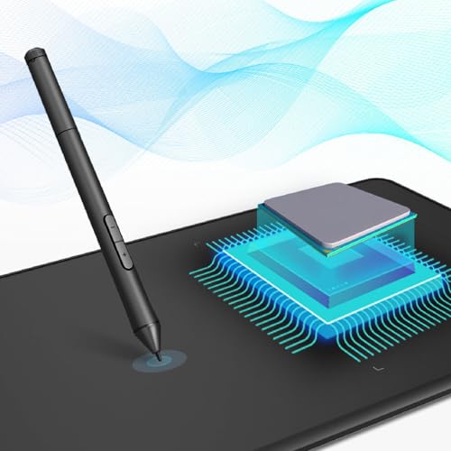 Tableta digitalizadora de dibujo 10x6 pulgadas, con lápiz de 8192 niveles de presión y 12 teclas rápidas para diseño, enseñanza, trabajo, pintura y bocetos, para PC y dispositivos compatibles miniatura 2