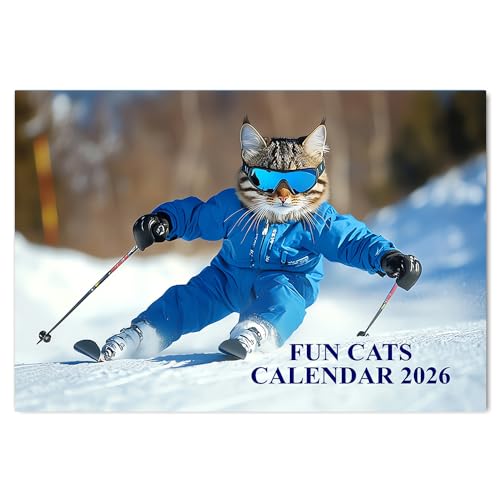 Funny Cat Calendar 2026 A4 12 Month to View Wall Calendar 2026 Perfect for Schools Offices and Homes Papa Prints