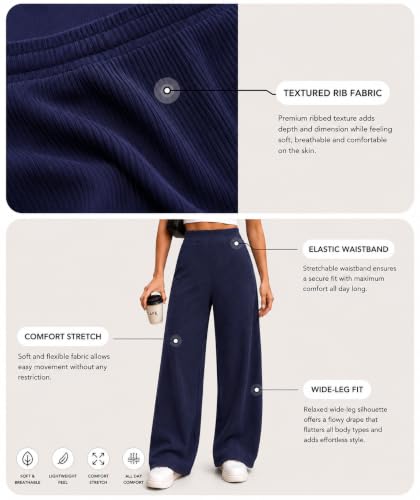 Image of Prenuem Women's High Waist Flared Korean Trousers, Trendy Casual Wear for Daily & Travel Use (Available in Plus Size)