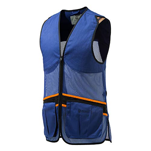 Image of Beretta Unisex Full Mesh Shooting Vest - Breathable Lightweight Competition Vest with Cartridge Pockets & Comfortable Fit | Breathable, lightweight apparel, with cartridge pockets, comfortable fit