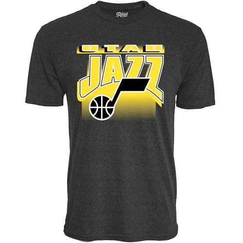 Utah Jazz NBA Officially Licensed Tri-Blend T-Shirt Starters Black, Large