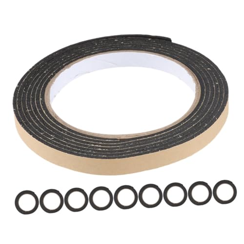 PLAFOPE 10 rollos Cintas Adhesivas Autoadhesivas para Sellado de Juntas Tiras Flexibles para Protección de Encimeras y Estufas de Gas Paquete de Negras Resistencia al Polvo y Agua para