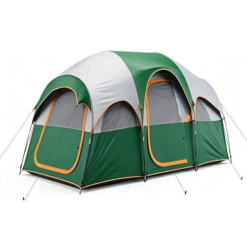 HealSmart Tent for Camping 2/4/6/8 Person with Rainfly, Camping Tent