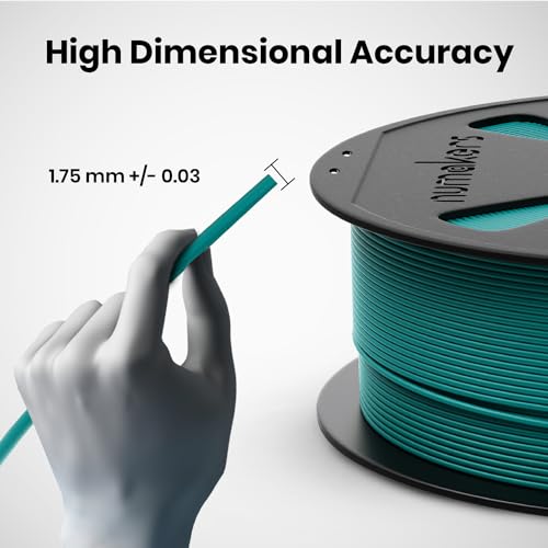 Image of NUMAKERS PLA+ 3D Printer Filament, 1.75mm, Dimensional Accuracy + /- 0.03 mm, 1 kg Spool (2.2 lbs), Compatible with Most FDM Printers (Lagoon Blue)