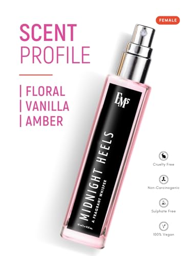 Image of EM5 Midnight Heels Perfume for Women | Sweet Warm Spicy Vanilla Powdery Fragrance | Eau de Parfum Spray | Luxury Gift for Her | 15ml