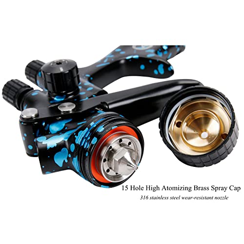 Image of Professional Automotive HVLP Spray Gun with 1.3mm Nozzle, 600cc Cup,Suitable for Car Primers, Clearcoats - Superior Paint Atomization