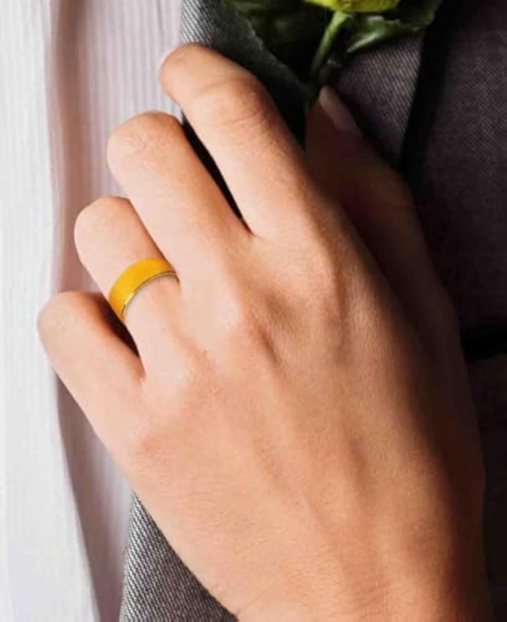 Unisex Stylish Golden Stainless Steel Adjustable Open-Cuff Ring