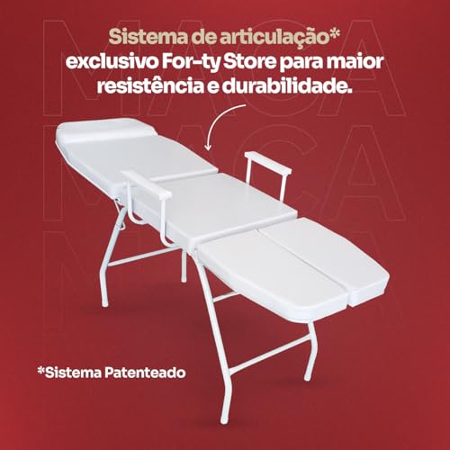Maca 3 Posições Bi-Perna Estética Com Apoio de Braços For-ty (Branco Bagum)