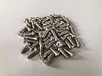 50x Euroschrauben, Möbelschrauben für Scharniere (z.B. für Pax, Komplement Scharniere), Maße 6,3 x 14,5 mm, Rundkopf