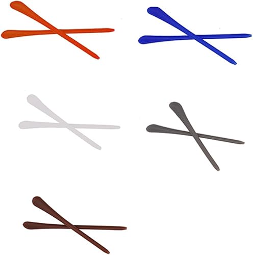 5 pares de puntas de punta de gafas antideslizantes gancho de oreja de silicona antideslizante para gafas de sol de metal fino piernas