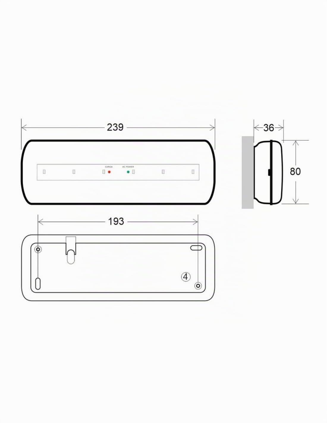 LEDBOX Pack 5 x Luz de emergencia LED NICELUX con AUTO-TEST, Permanente/No permanente, Blanco frío