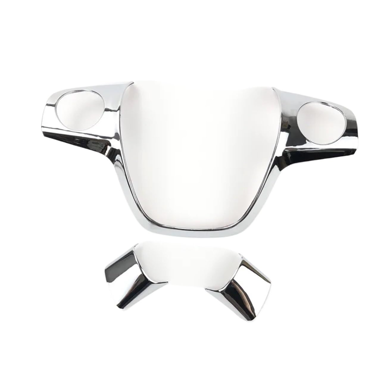 ABS Car Sticker Chrome Trim Steering Wheel Paillette Cover Case, For Ford, for Focus 3 Mk3 2012-2014, for Kuga 2013-2015, Auto Accessories Steering Wheel Emblem Sticker Mk3(B Type Chrome 3pcs)