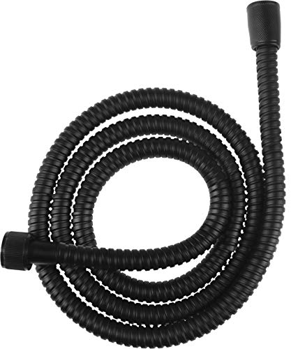 Cornat Brauseschlauch Noir - 150 cm Länge - Edelstahl - Matt schwarz - Extrem Belastbar - 1/2 Zoll Anschluss/Duschschlauch/Ersatzschlauch für Dusche & Badewanne / TECB3375