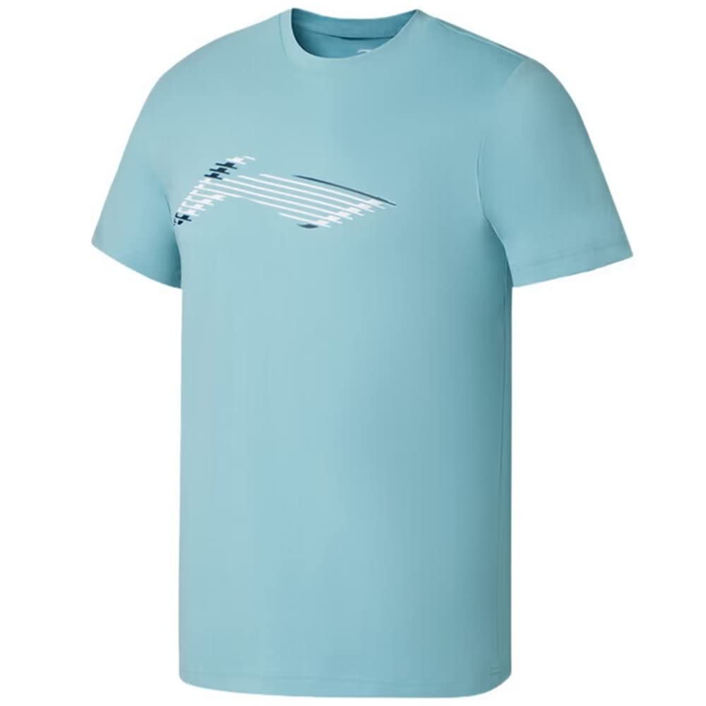 LI-NINGMen's Fitness AT DRY ULTRA T-shirts Round Neck Classic Short Sleeve Top Breathable Gym Wear ATSS605
