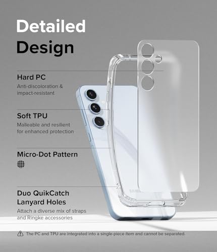 Ringke Capa Anti Impacto Fusion Matte Compatível com Galaxy A55 - Fosca