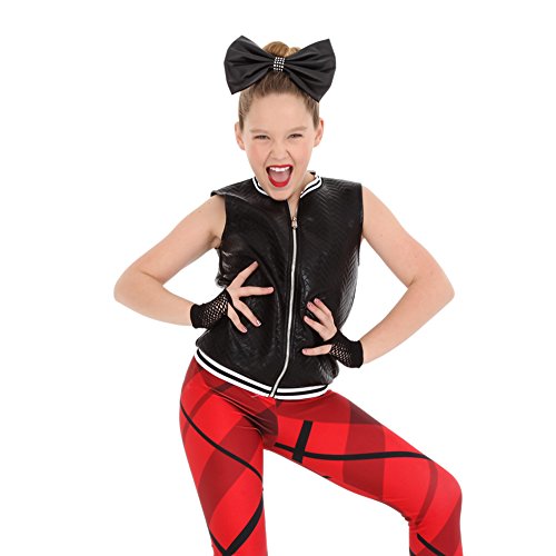 Varsity Faux Leather Vest Metallic Full Zip Up Women's and Girl's4