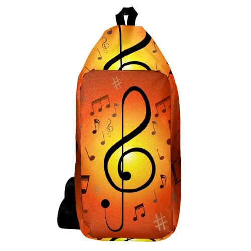 Sac à dos bandoulière notes de musique compact pour homme et femme