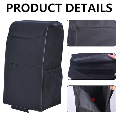 Einkaufswagen Tasche, Trolley Taschen Einkaufs Handwagen Tasche Ersatztasche Tasche für Einkaufstrolley Faltbare wasserdichte Oxford Stoff Aufbewahrungstasche 55x34x24cm Schwarz – Bild 4