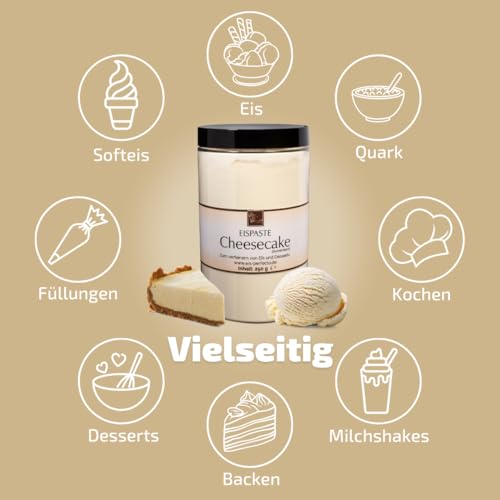 Cheesecake-Eispaste (Pulverisiert) für einmaliges aromatisches Eis » Auch zum Verfeinern von leckeren Desserts, Joghurt, Pralinen Torten und vielem mehr » Inhalt 250 g – Bild 5