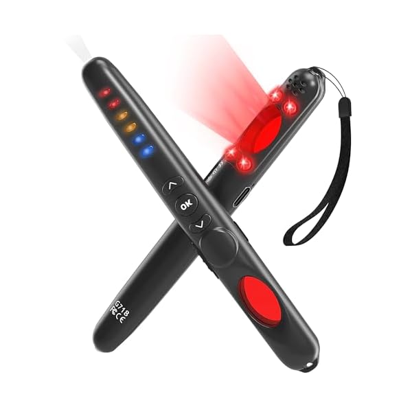 Hidden Camera Detector,Anti-spy Wireless WiFi Camera Scanner Hidden Camera Lens Finder + Door Open & Luggage Movement Alarm,3 Modes, 40 Hours Working Time