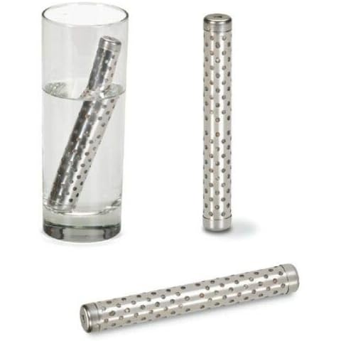 Alkaline Water Stick Wand Naturally Raise pH 9.5 Adds Tourmaline, Maifan, Muyu, Far Infrared Stone Reduces ORP Bright Kitchen Reusable Portable Make Your Own Mineral Water 100 gallons (Alkaline Wand) Cover