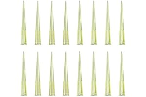 Pipette Tips: 1000 Pack of Clear Yellow Universal Plastic Liquid Pipette Tips...