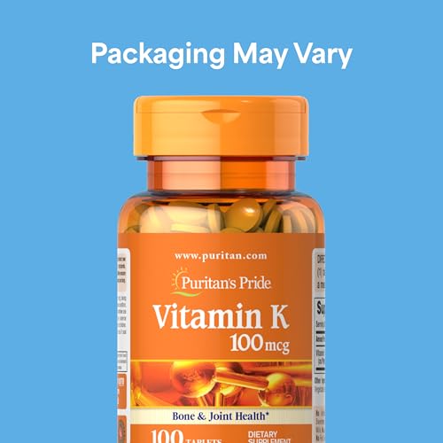 Puritan's Pride Premium Vitamin K 100mcg, 100 Tablets - Image 2