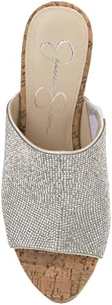 Jessica Simpson Women's Shelbie Wedge Sandal, Silver, 12 | Image 4