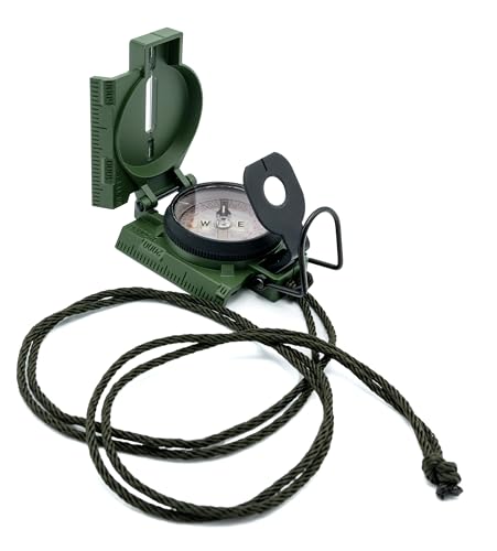 Brunton H-3 Military Lensatic Compass, iluminada con tritio, aluminio, 5.7 pulgadas longitud abierta miniatura 5