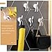 MAGICLULU 5pcs Punch Free Wall Mounted Dog Tail Hooks Black Nail-Free Towel Coat Scarf Hat Hanging Tool for Bathroom Home Storage and Decor