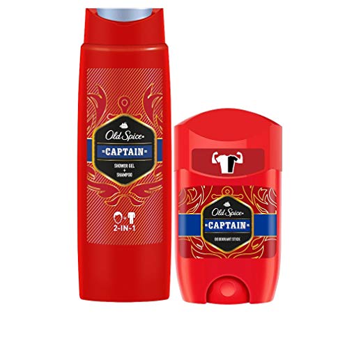 Old Spice Captain Deodorant Stick & Shower Gel Gift Set - Image 3
