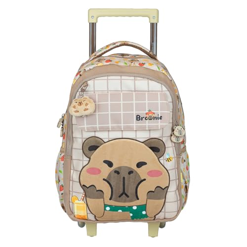 Mochila Infantil Capivara Rodinha Menina Petit Brownie