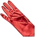 Leg Avenue Womens Satin Wrist Length Gloves, Red, O/S