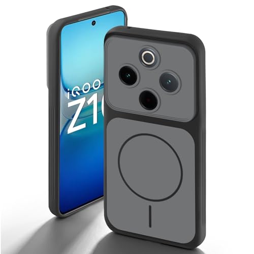 SYOTT Modern & Minimal Design Back Case and Cover for IQOO Z10| Shockproof Slim Design |Matte Finish Anti-Slip Durable Mobile Cover | TPU + Pc Cover | Black