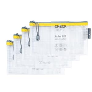 Grafoplás 4er-Pack Reißverschlusstaschen transparent