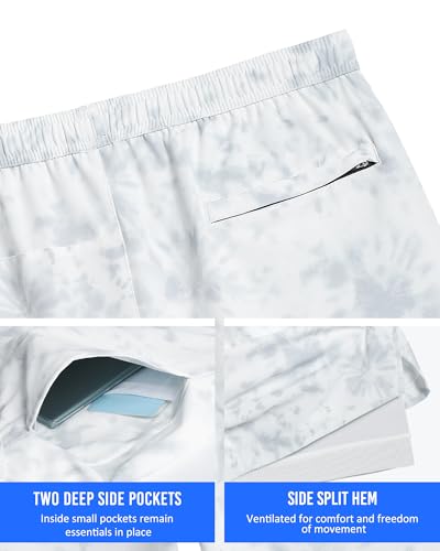 Image of maamgic Mens 5 inch Gym Running Shorts for Men 2 in 1 Quick Dry Workout Athletic Shorts