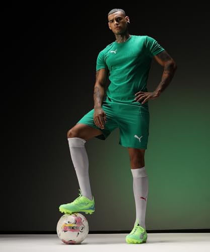 PUMA teamFINAL Shorts, Unisex-Erwachsene Gewebte Shorts, Sport Green-PUMA White-Power Green, 705743