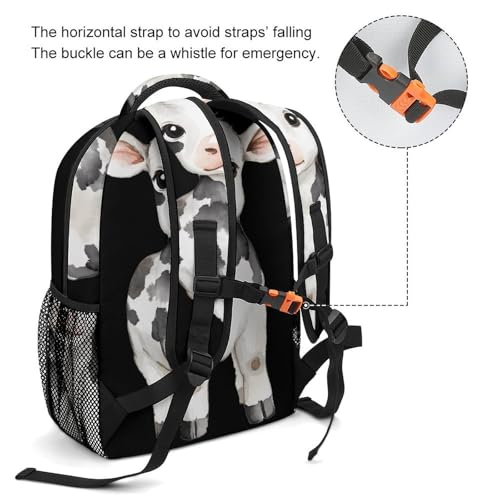 Cute Cow Calf Unisex Backpack Casual Daypacks Lightweight Shoulders Bag for Camping Hiking Travel3